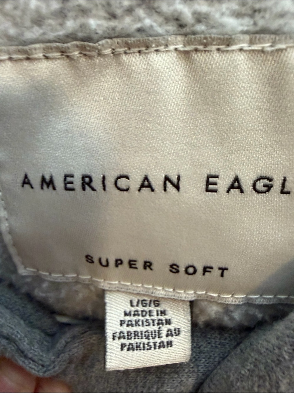 American Eagle Outfitters Grey Hooded Sweatshirt with Eagle Outline - Picture 2 of 4